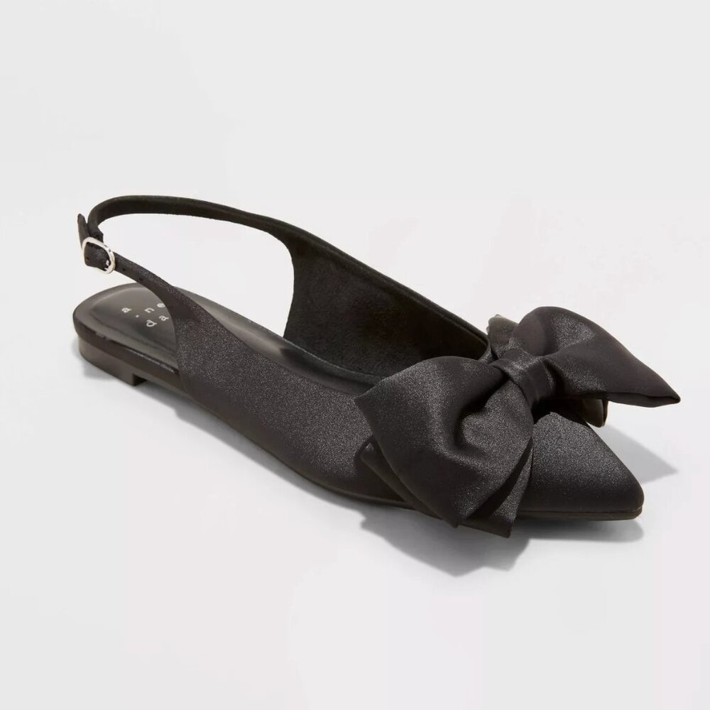 A New Day Women's Shelby Bow Slingback Ballet Flats
